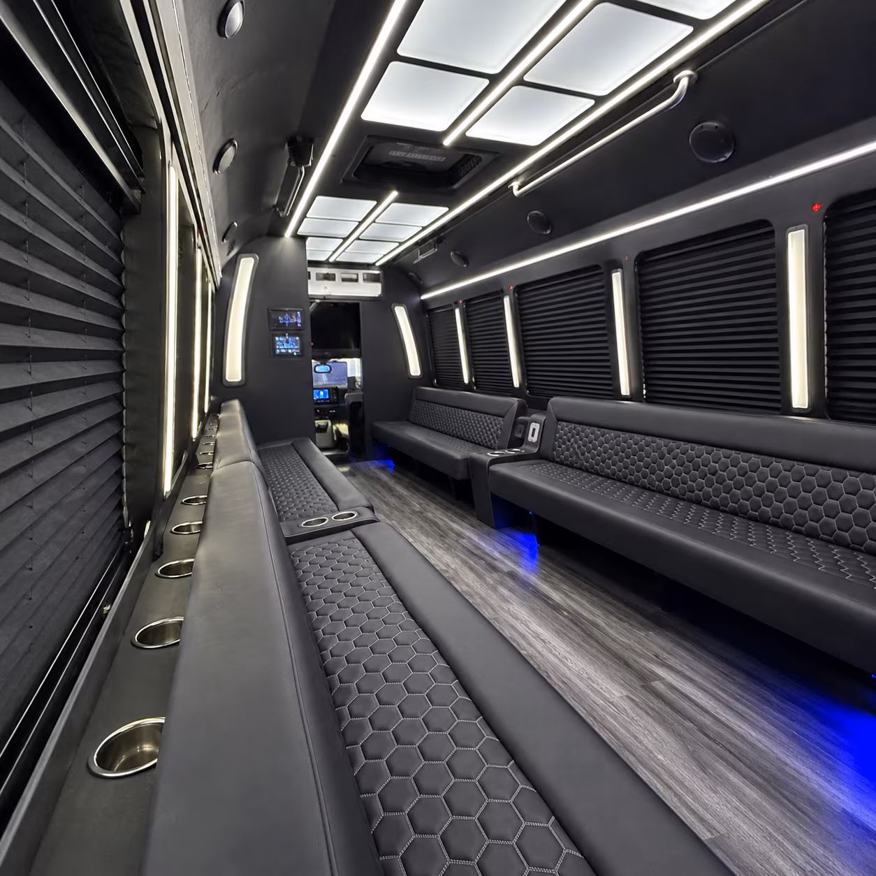 madera party bus rental interior