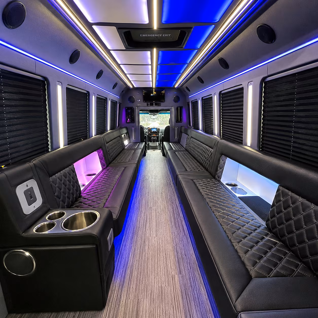 madera party bus rentals inside