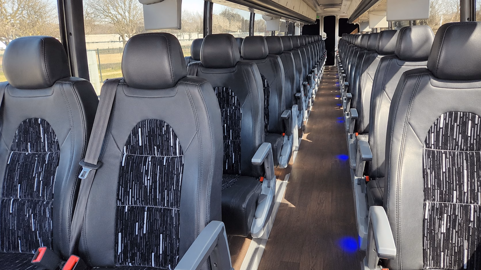 manteca charter bus rental interior