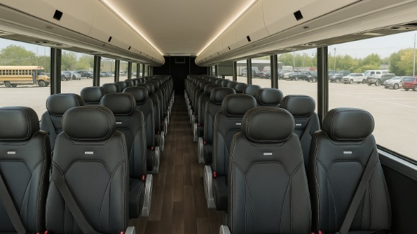 Interior of Charter Bus Company Madera's 18 Passenger Minibus in Madera