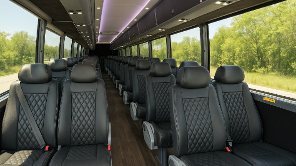 Interior of Charter Bus Company Madera's 20 Passenger Mini bus in Madera