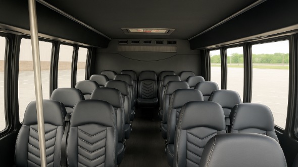 Interior of Charter Bus Company Madera's 28 Passenger Mini bus in Madera