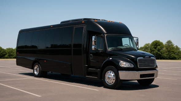 Exterior of Charter Bus Company Madera's 28 Passenger Mini bus in Madera
