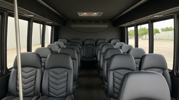 Interior of Charter Bus Company Madera's 35 Passenger Minibus in Madera