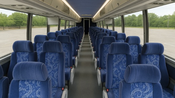Interior of Charter Bus Company Madera's 50 Passenger Charter Bus in Madera