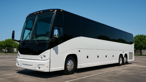 Exterior of Charter Bus Company Madera's 50 Passenger Charter Bus in Madera