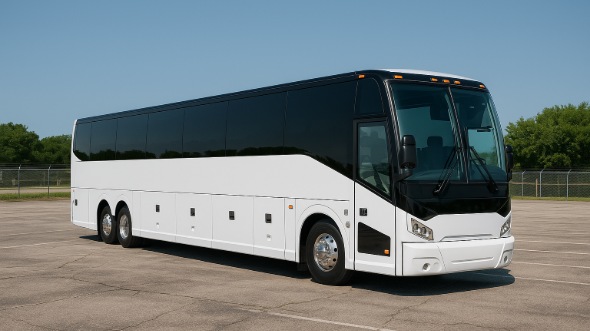 Exterior of Charter Bus Company Madera's 54 Passenger Charter Bus in Madera