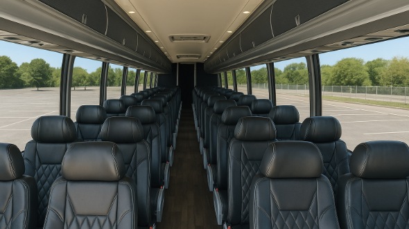 Interior of Charter Bus Company Madera's 55 Passenger Charter Bus in Madera