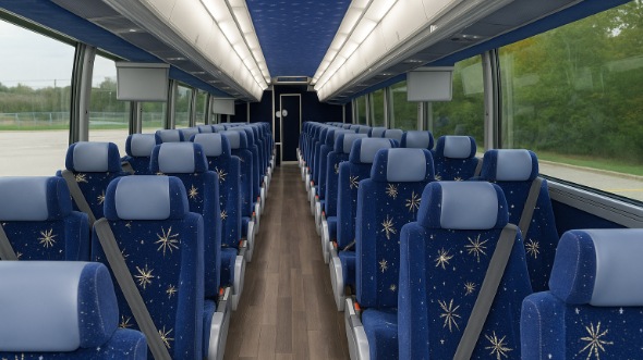 Interior of Charter Bus Company Madera's 56 Passenger Charter Bus in Madera