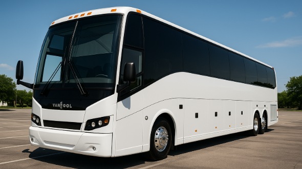 Exterior of Charter Bus Company Madera's 56 Passenger Charter Bus in Madera