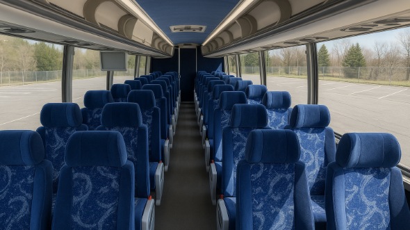 madera 50 passenger charter bus inside