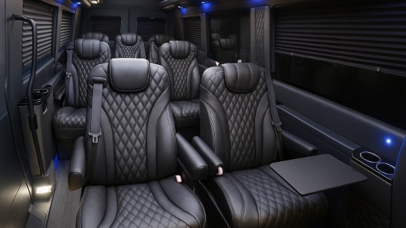 madera sprinter van with driver inside