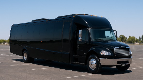 Exterior of Charter Bus Company Madera's Party Bus in Madera