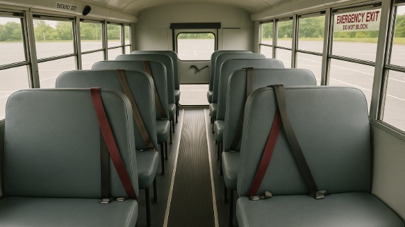 Interior of Charter Bus Company Madera's School Bus in Madera