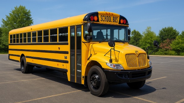 Exterior of Charter Bus Company Madera's School Bus in Madera